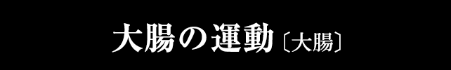 大腸の運動